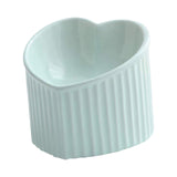 Maxbell Ceramic Tilted Elevated Cat Bowl Porcelain Cat Feeding Bowl Cute Handicrafts Light Green