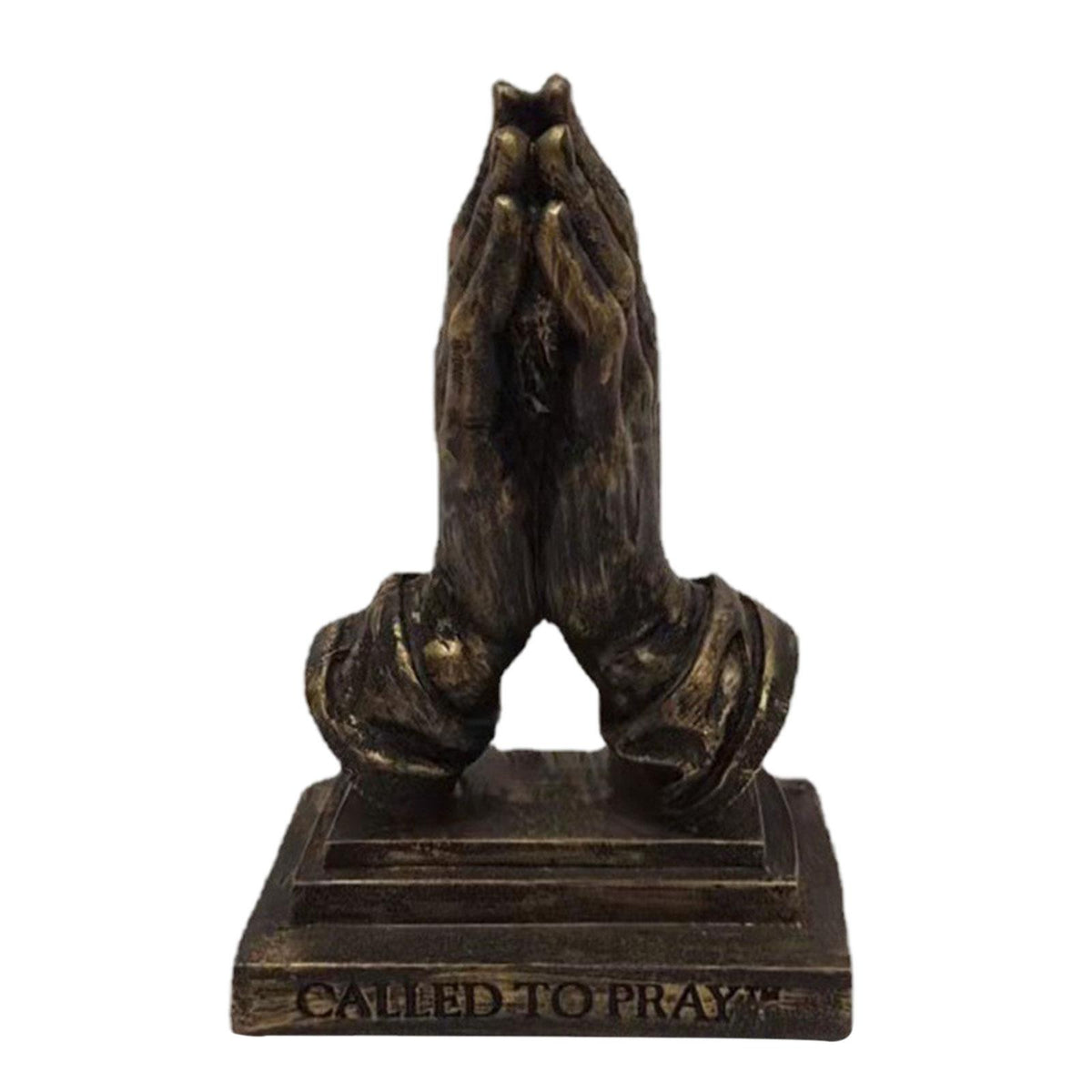 Maxbell Retro Praying Hands Artwork Sculpture Decor Resin Gift 3D for Bedroom Home
