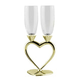 Maxbell Drinks Cup Heart Shaped Glass Cups for Daily Holiday Gifts Aureate