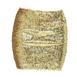 Maxbell Fashion Women Skirts Girl Mini Sequin Short Bling Wrap Skirt Streetwear Aureate