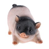 Max Resin Craft Pig Statue Garden Decor Animal Sculpture E:Colorful Sitting Pig