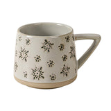 Maxbell 400ml Coffee Cup Drinking Cups Espresso Mug Retro for Yogurt Office Travel snowflake