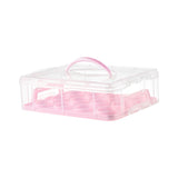 Maxbell Cupcake Carrier Cupcake Storage Containers for Cheesecakes Pies Baked Treats Pink