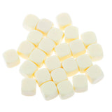 Maxbell Pack of 25pcs Opaque Beige Blank D6 Six Sided Dice Teaching Resources Party Supplies