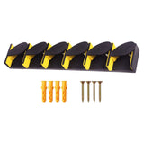 Maxbell Fishing Rod Holder Vertical 6 Rods Rod Stand for Garage Storage Wall Mounted Yellow