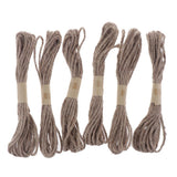 Maxbell 6pcs DIY Handmade Jute String Twine Rope for DIY Gift Wrapping Craft Decor