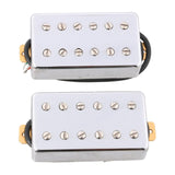 Maxbell Double Coil Pickups Set for 6 Strings Electric Guitar Accessories Parts Argent 12