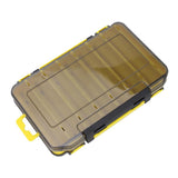 Maxbell Squid Jig Box Both Side Storage Lure Case Holder Yellow 14 Compartments