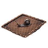 Maxbell Small Holder Ornament Sticks Plate Desktop Tea House Hotel Square Brown