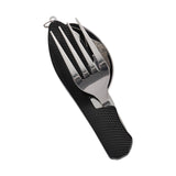 Maxbell Camping Utensils Traveling Home Flatware Camping Gear Camping Cutlery Black