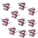 Maxbell 10 Pieces Bumble Bee Ornament DIY Crafts for Hair Clips Baby Clothes Nursery Pink