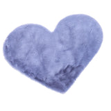 Max Heart Shaped Area Rug,Shaggy Plush Floor Mat for Bedroom,70x90cm Gray