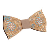 Maxbell Wood Bow Tie Decoration Men Fashion for Birthday Festival Wedding Window Pattern