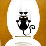 Max Maxb Creative 3D Toilet Stickers Bathroom Decorative Decals Climb Wall Cat