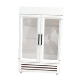 Maxbell Mini 1/12 Dollhouse Refrigerator Freezer Wooden Furniture for Kids Children White