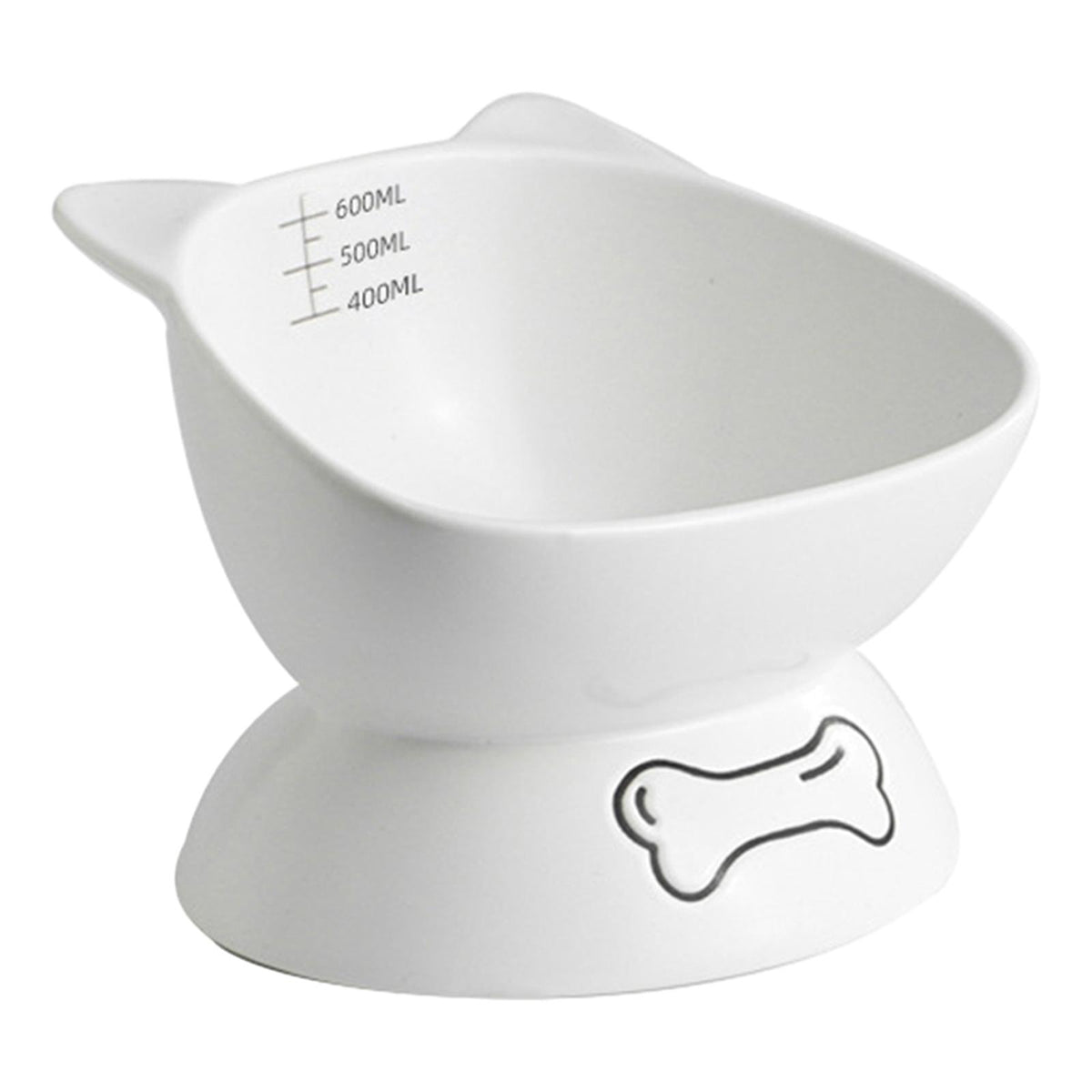 Maxbell Tilted Cat Food Bowl Extra Wide for Small, Medium and Large Cats Indoor Cats White