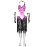 Maxbell Women One Piece Lingerie Lace Sleepwear Mini Skirt Sexy Pajama Dress Sets