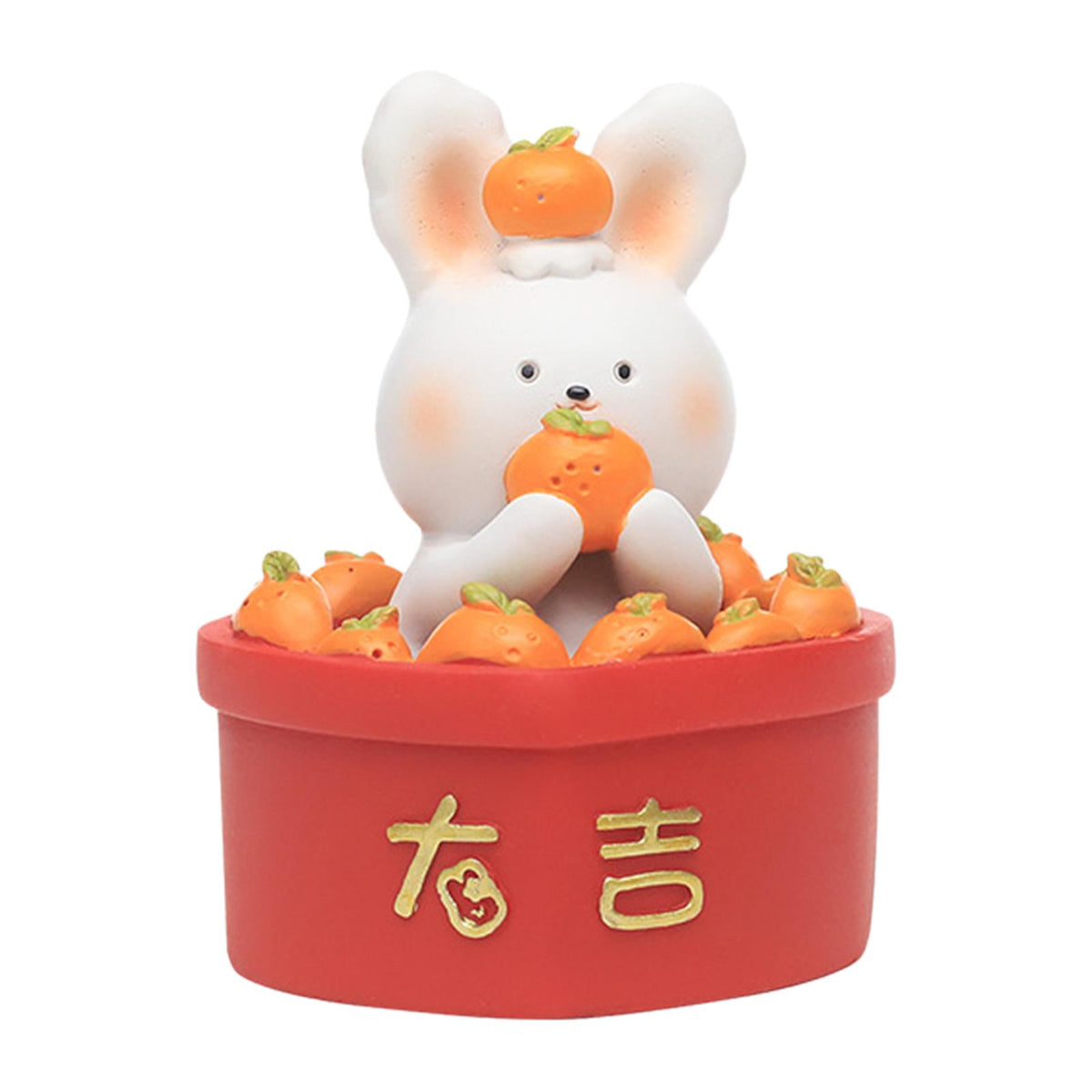Maxbell Chinese Animal Rabbit Statue Figurine Sculpture Desktop Shaking Head Bunny 6.5x6x8.5cm Well