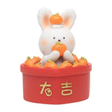Maxbell Chinese Animal Rabbit Statue Figurine Sculpture Desktop Shaking Head Bunny 6.5x6x8.5cm Well