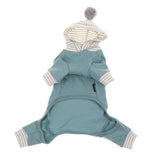 Maxbell Pet Clothes Warm Autumn Winter Solid Color Cat Dog Bottoming Shirt M Blue