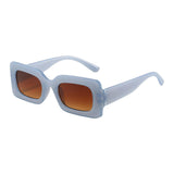 Maxbell Driving Glasses Traveling Travel Summer Rectangle Sunglasses for Women Men Brown Blue