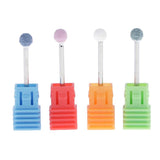Maxbell 4x Nail Drill Bits Ball Head Diamond Rotary Burrs Cuticle Clean Manicure Bit