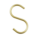 Maxbell Hanging Hook Closet Hook Organizer Aluminum Alloy Hook for Clothes Bags Cups Gold S Shaped