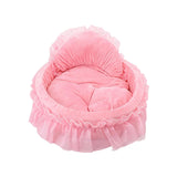 Maxbell Lace Pet Dog Bed Cushion Dog House Kennel Princess for Kitten Pet Small Cats XL Pink