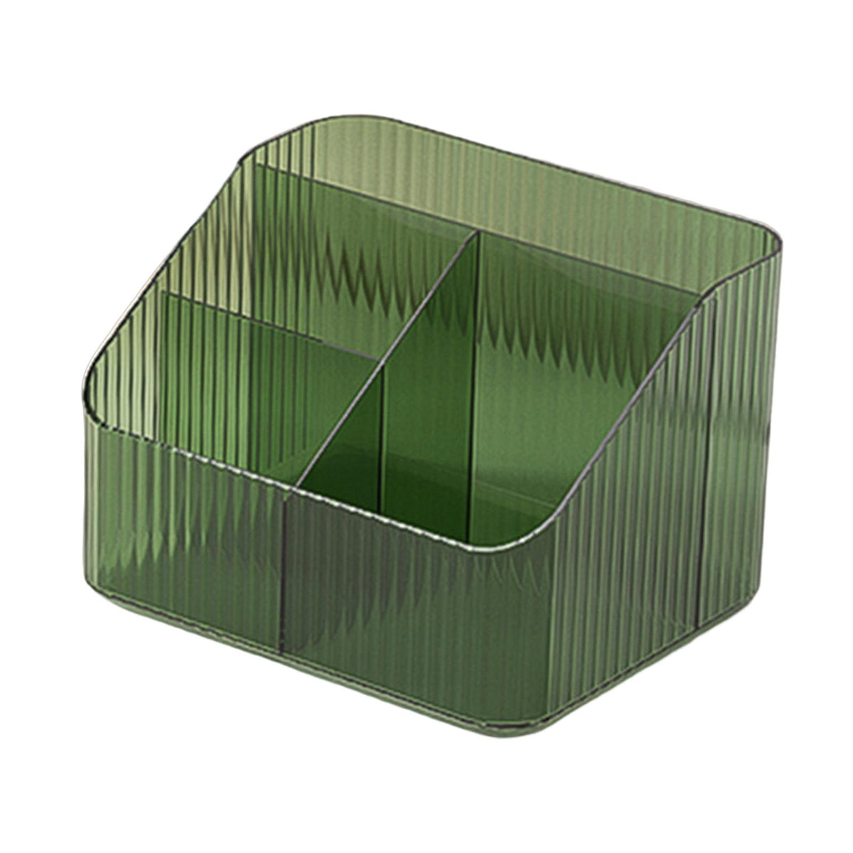 Maxbell Acrylic Desktop Organizer Portable Remote Control Holder for Countertop 4 Grids Green