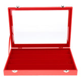 Maxbell Red Jewelry Display Tray with Slots Lids Inserts for Necklace Jewelry   7