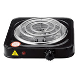 Maxbell Electric Single Burner Cooktop Adjustable Temperature Hot Plate Black 1000W