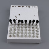 Maxbell 104pcs 1ml Glass Perfume Vials Empty Essential Oils Fragrance Bottles Clear Body Black Cap