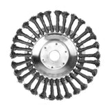 Maxbell Rotary Steel Wire weeds Brush Head Coating for Paving Stone Pavement Driveway 20cm diameter