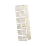 Maxbell 6Pcs Stackable Shoe Organizer for Closet Clear for Wardrobe Entryway Bedroom White 33cm