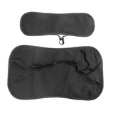 Maxbell Castor Oil Pack Compress Adjustable Flannel Anti Oil Leak for Waist and Neck Black Elastic Cord