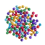 Maxbell 100 Pieces Lovely Colorful Jingle Bells DIY Christmas Decor Crafts Toy 8mm