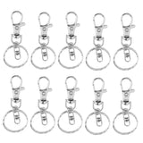 Maxbell 10 Pieces Silver Lobster Claw Clasp Keychain Key Ring Jewelry Findings