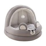 Maxbell Cat Tent Bed Warm Cat House Hut with Hanging Toy Comfortable Semi Enclosed Size M