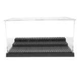 Maxbell Large Plastic Blocks Storage Box Anime Figures Cars Display Stand Black