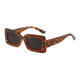 Maxbell Driving Glasses Traveling Travel Summer Rectangle Sunglasses for Women Men Leopard Black Gray