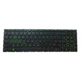 Maxbell US English Keyboard Replaces for HP 15-Dx Tpn-C136 Professional Components Green Letter Black