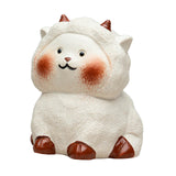 Maxbell Tea Pet Ornament Art Sheep Statue for Tea Decoration Tea Accessories Bedroom Style A