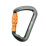 Maxbell Climbing Carabiner Clip Sturdy for Camping Hammock Rappelling Mountaineering Gray Screw Lock