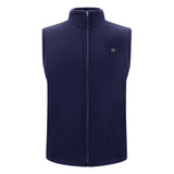 Maxbell USB Heated Vest Fleece Lightweight Charging Heating Vest Dark Blue XL