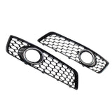 Maxbell 2 Pieces Fog Light Grill Cover for Audi A3 8P 2009-2013 Spare Parts Electroplate Black