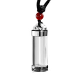 Maxbell Urn Necklace for Ash Crystal Glass Pendant High Polished Keepsake Memorial Argent