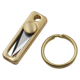 Maxbell Brass Mini Knife with Keychain Hole Package Opener Knife Key Chain Pendant