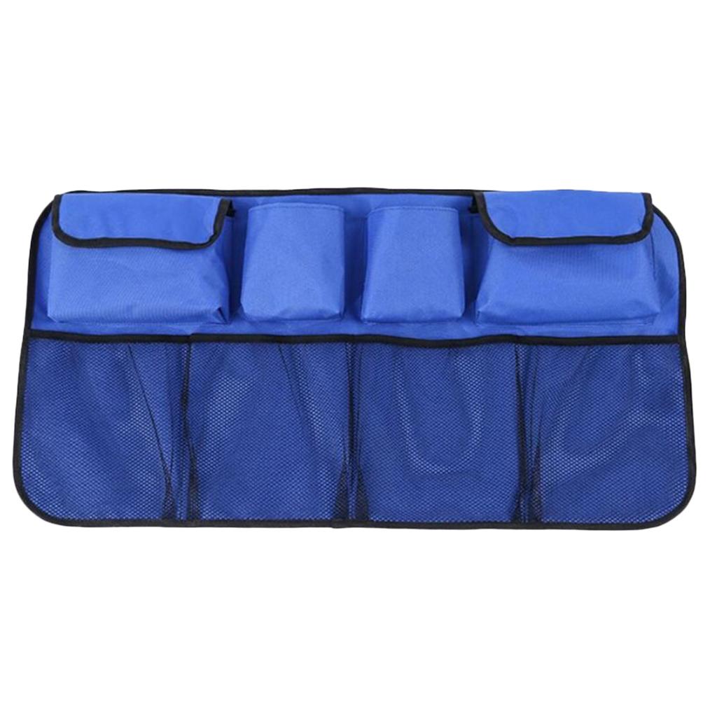 Max Car Backseat Bag Trunk Organizer Storage Bag Mesh Hanging Pocket Blue