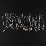 Maxbell 20pcs DIY Mobile Cellphone Keychain Lanyard Charms DIY Rope Silver