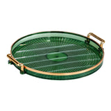 Maxbell Serving Tray Dessert Tray Platter for Cabinet Kitchen Countertop Living Room Green